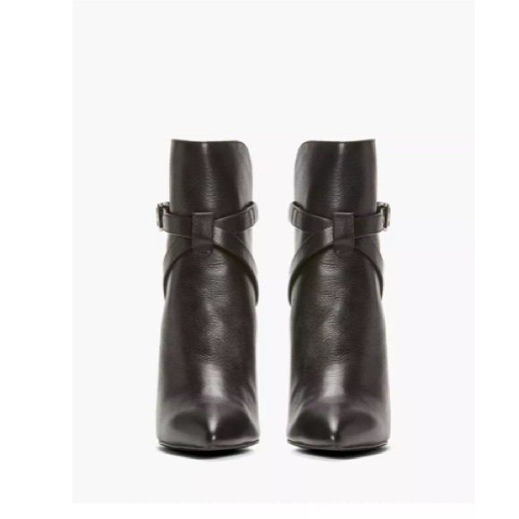 New Designer PAIGE Real Leather Pointed Heeled Ankle Boots Booties Heels 9 - Picture 3 of 9